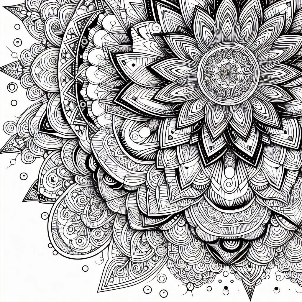 Explore these mesmerizing black and white mandala designs, ideal for anyone seeking a creative escape or a meditative coloring experience. Each pattern boasts intricate details, combining floral motifs with geometric shapes, offering endless opportunities for personalization and artistic expression. Perfect for artists and coloring enthusiasts alike, these mandalas are a stunning blend of symmetry and complexity.